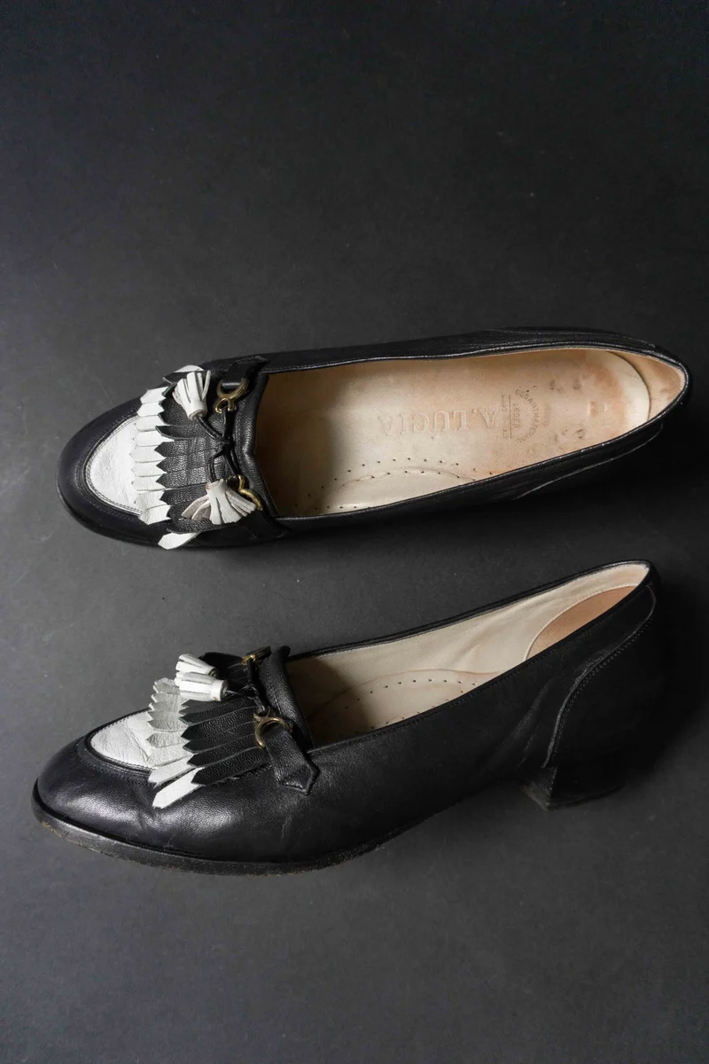 Vintage 80er-Jahre Pumps mit Troddeln, 40,5