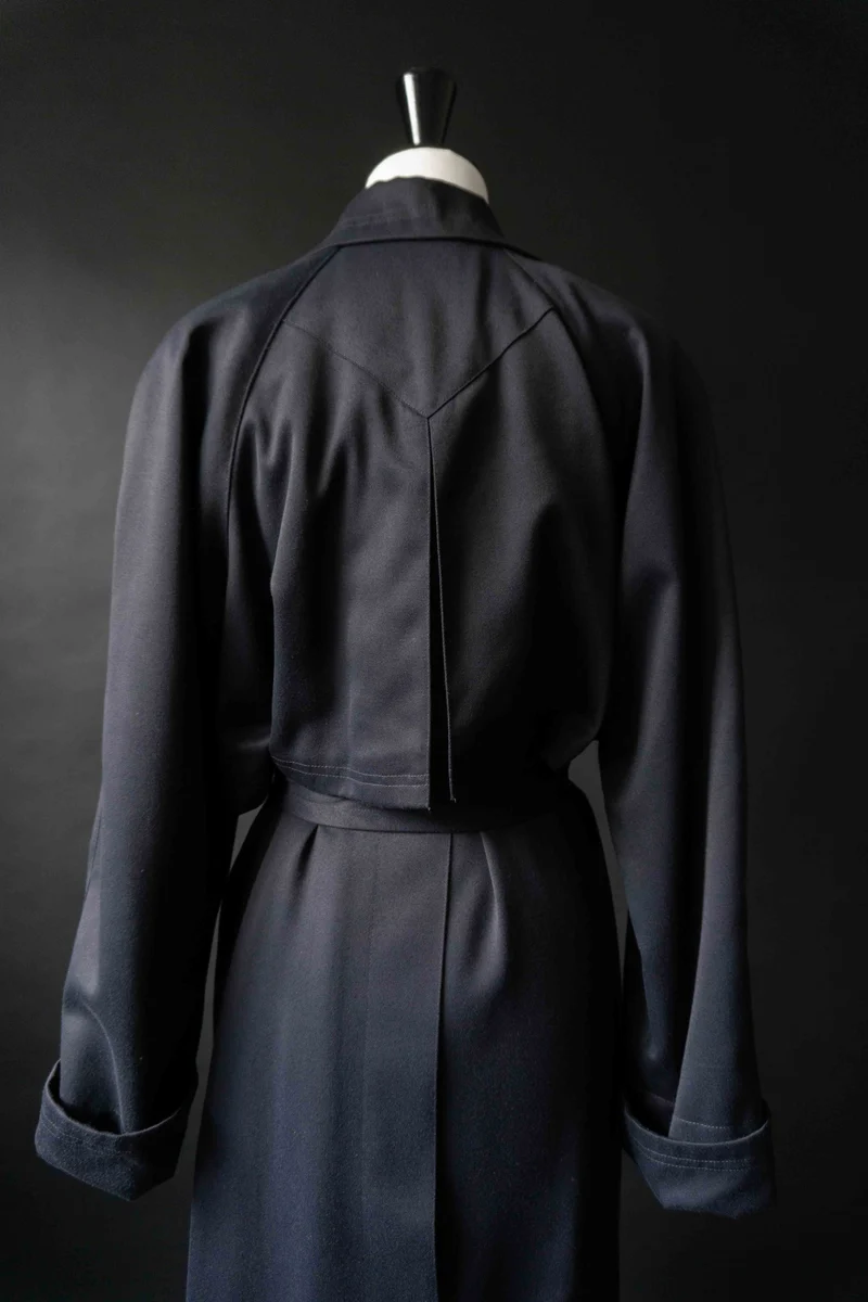 Vintage Wallis Trenchcoat, Navy, S–M