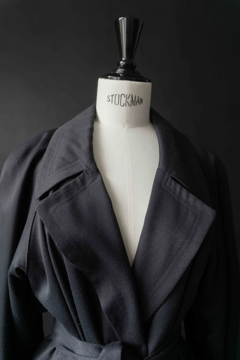 Vintage Wallis Trenchcoat, Navy, S–M