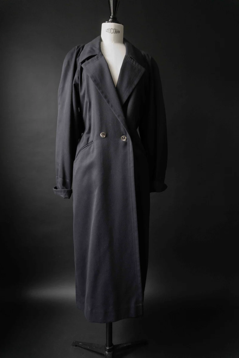 Vintage Wallis Trenchcoat, Navy, S–M