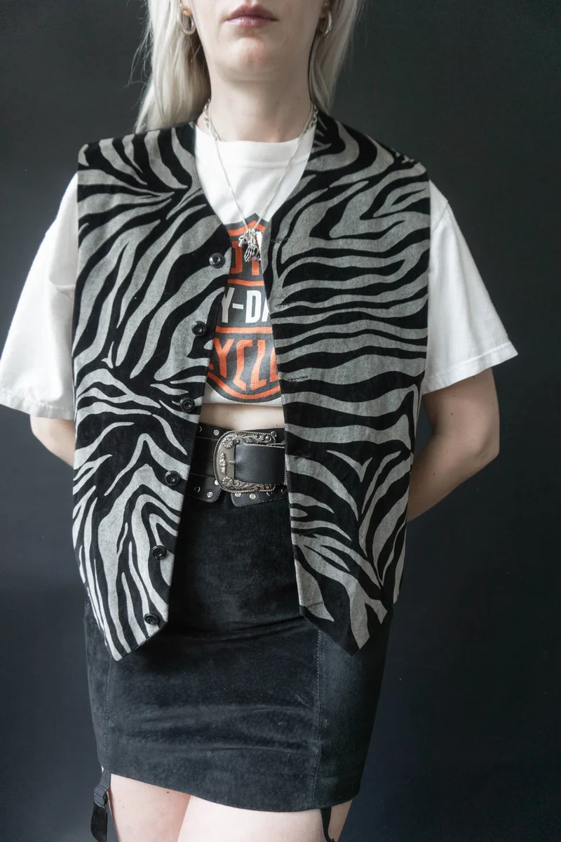 Vintage Yashi Yamamuri Weste Zebra, M–L