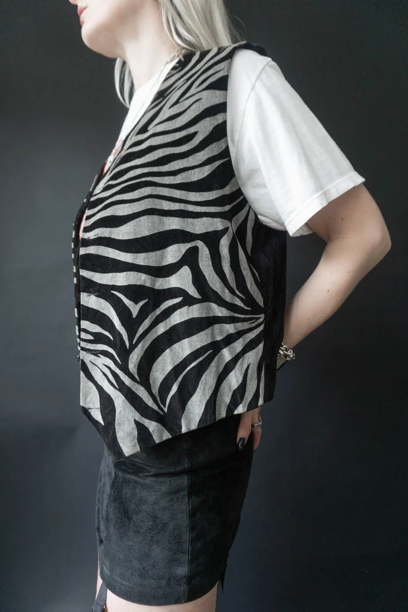 Vintage Yashi Yamamuri Weste Zebra, M–L