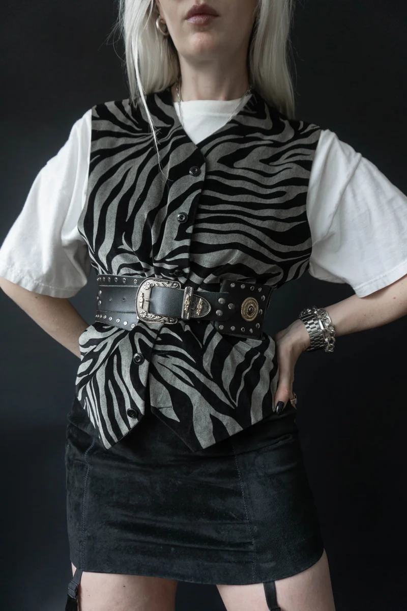 Vintage Yashi Yamamuri Weste Zebra, M–L