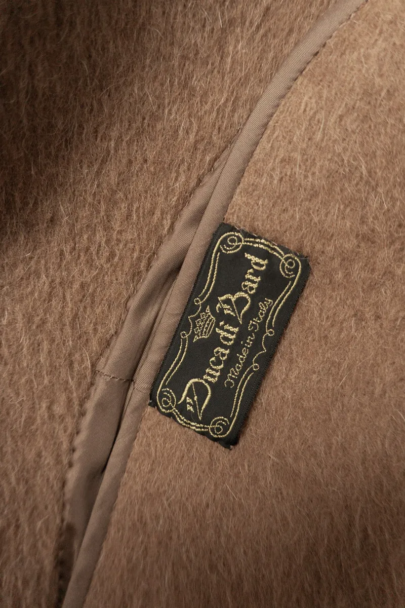 Alpaka Mohair Mantel Beige, M–XL