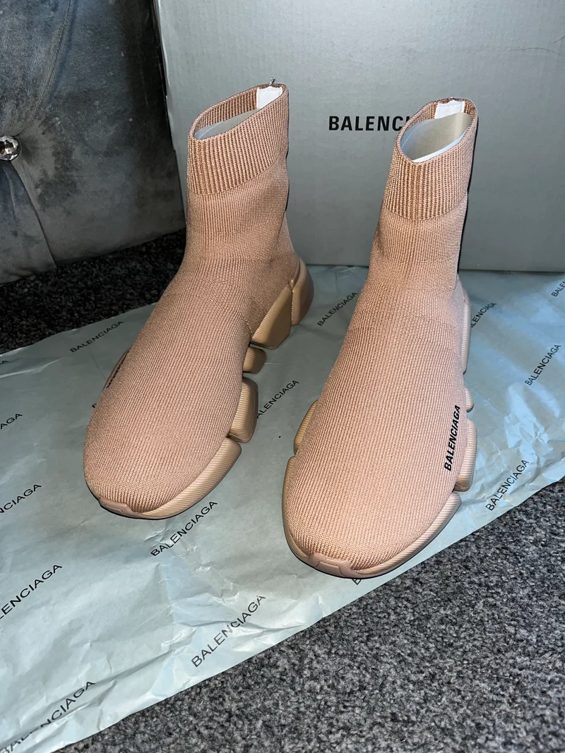 All Beige Sock Trainers