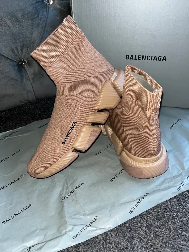 All Beige Sock Trainers