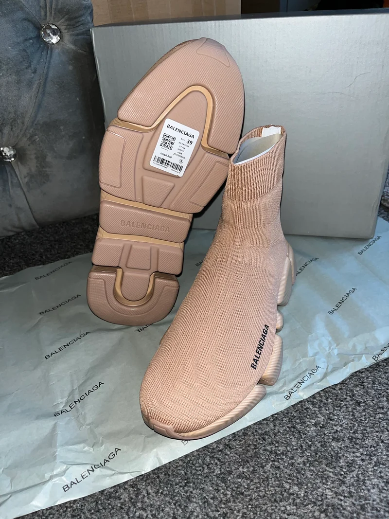 All Beige Sock Trainers