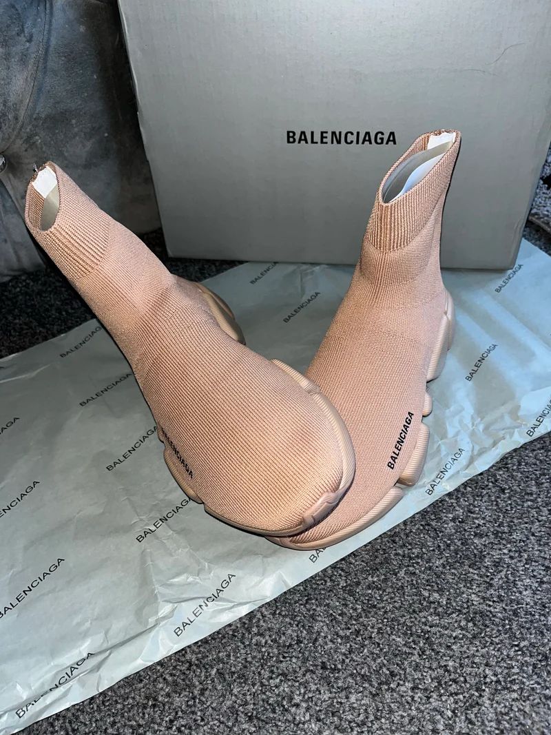 All Beige Sock Trainers