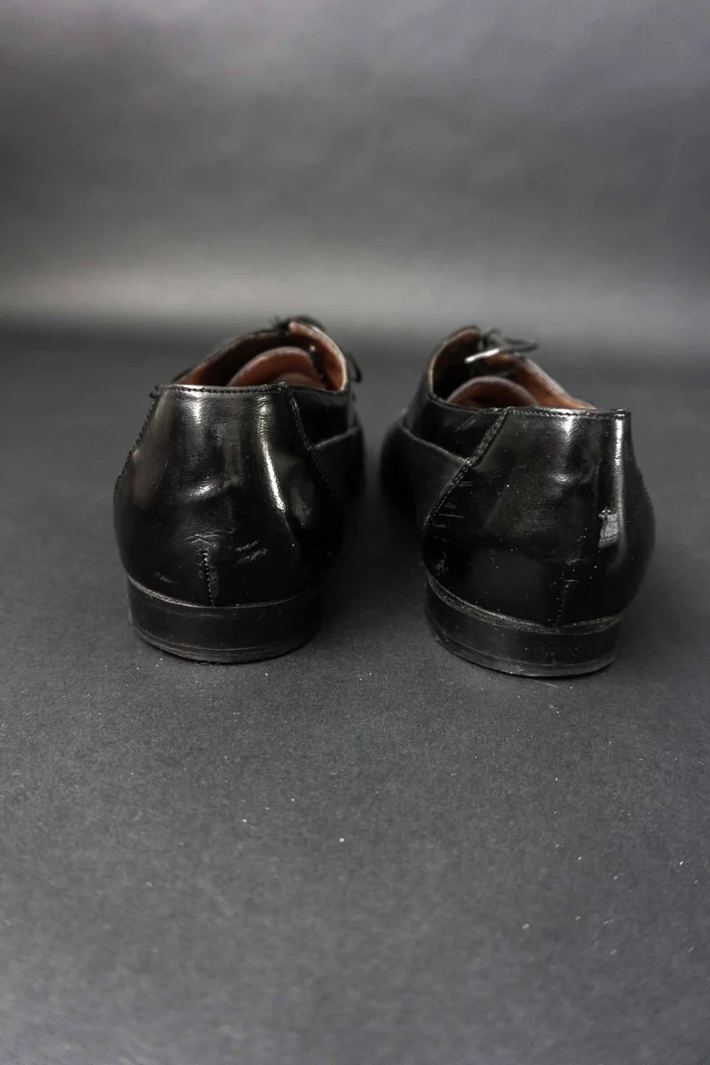 Vintage 80s Halbschuhe, Lackleder, 41