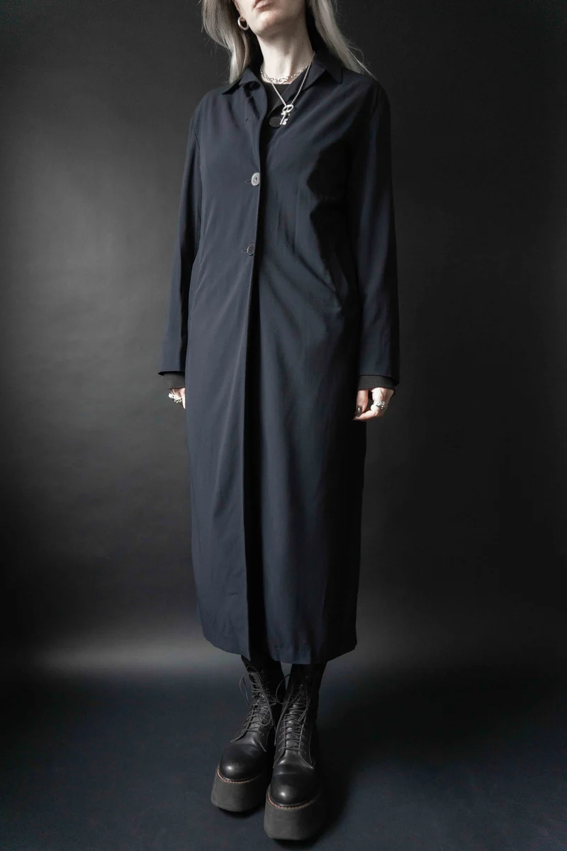 Vintage Jil Sander Mantel, Navy, S–M