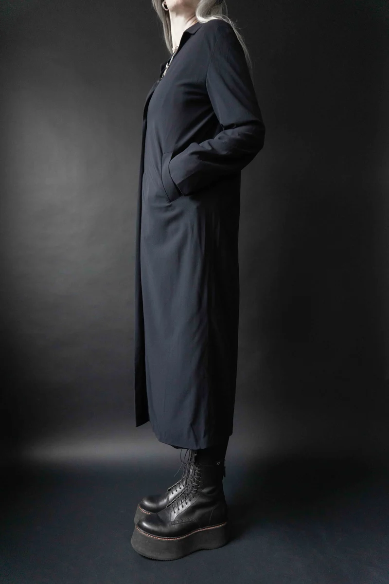 Vintage Jil Sander Mantel, Navy, S–M
