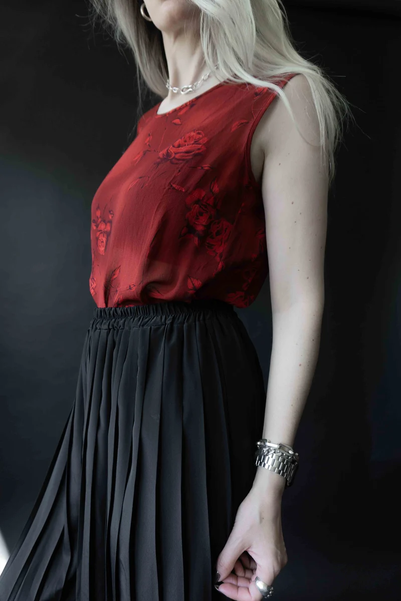 Vintage Tanktop Rosen, M–L