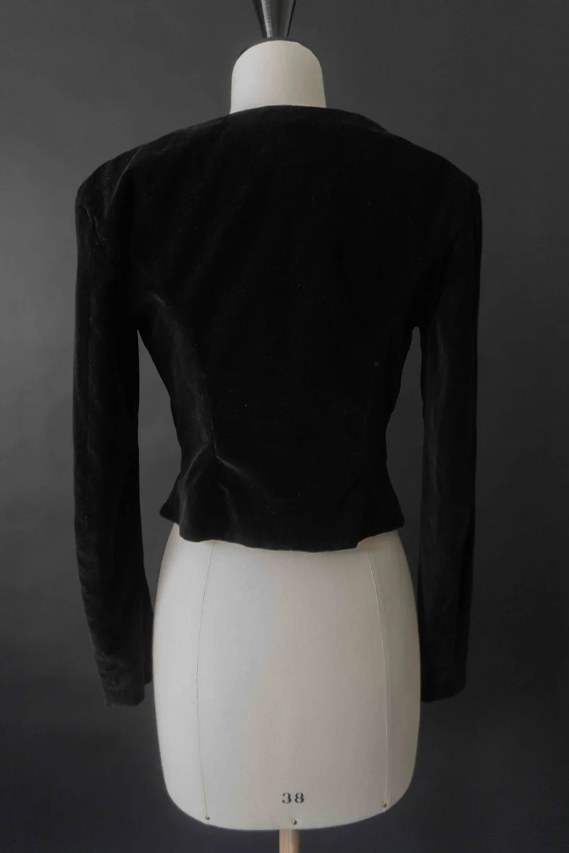 Vintage Moschino Samtblazer, Gothic, XS–M