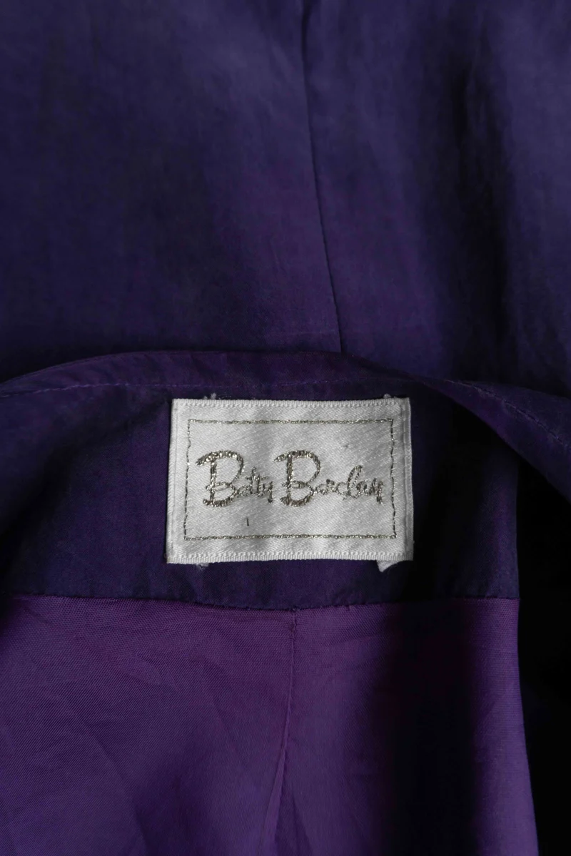 Vintage Violetter Seidenblazer von Betty Barclay, S–M