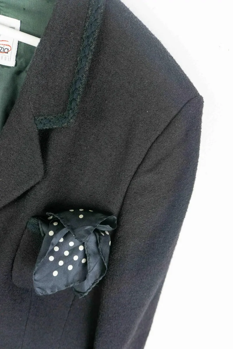 Blazer Boucle Schwarz