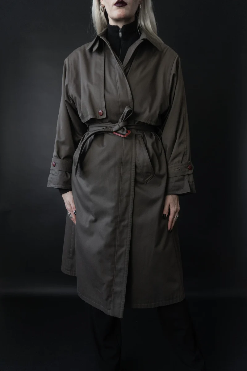 80s Trenchcoat Khaki, M–L