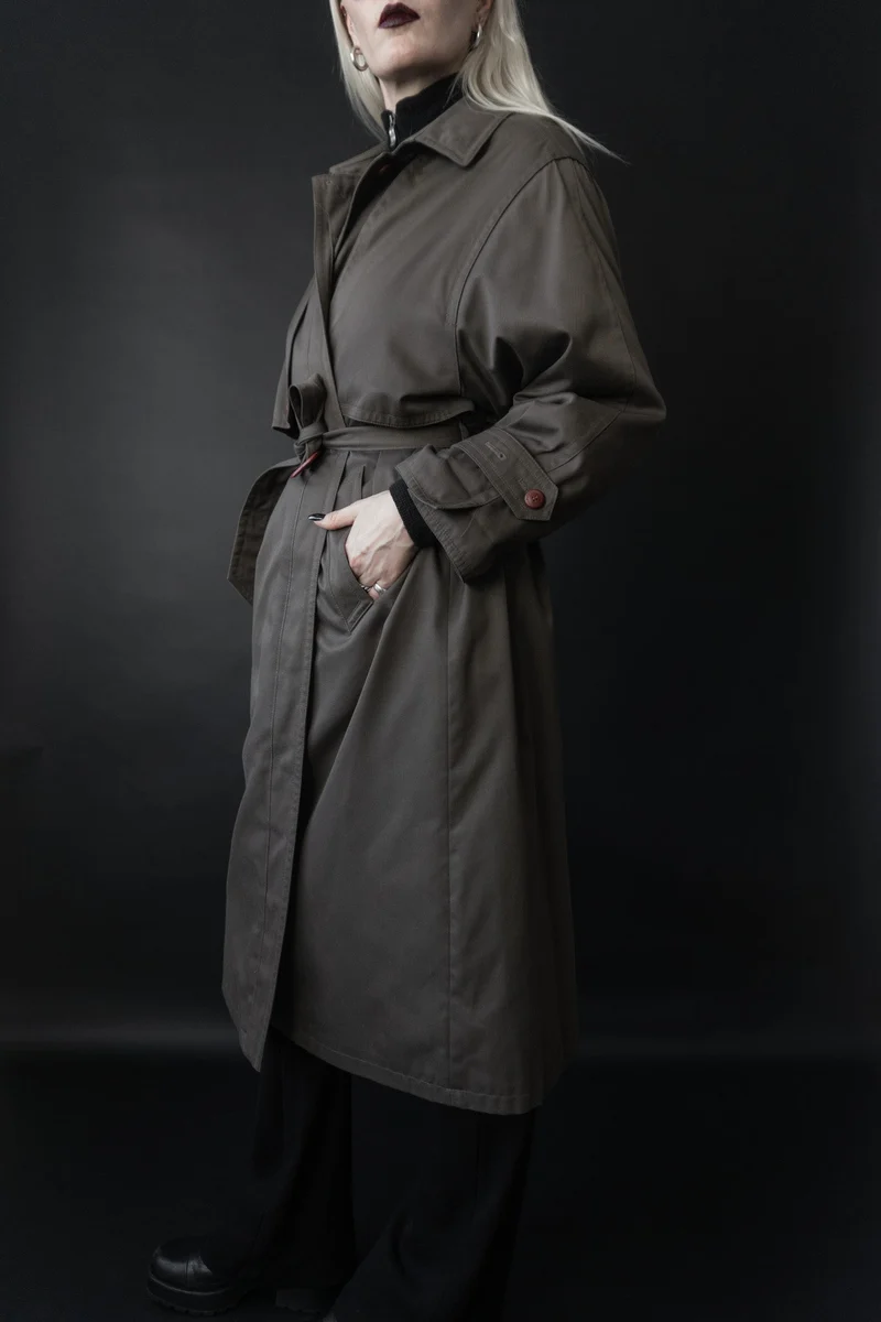 80s Trenchcoat Khaki, M–L
