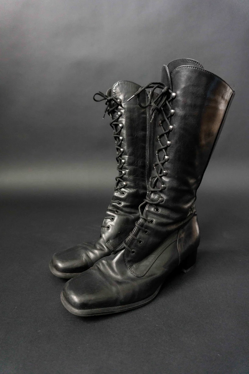 Vintage Hexenboots, Leder, 41