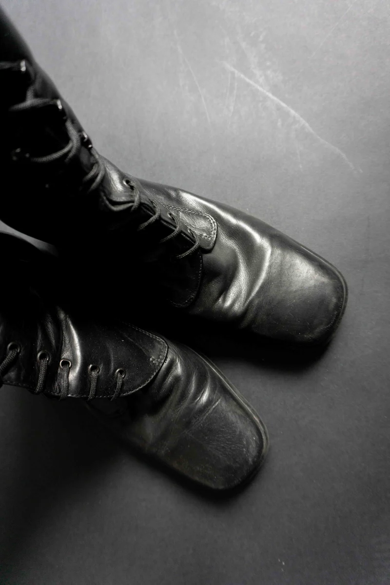 Vintage Hexenboots, Leder, 41
