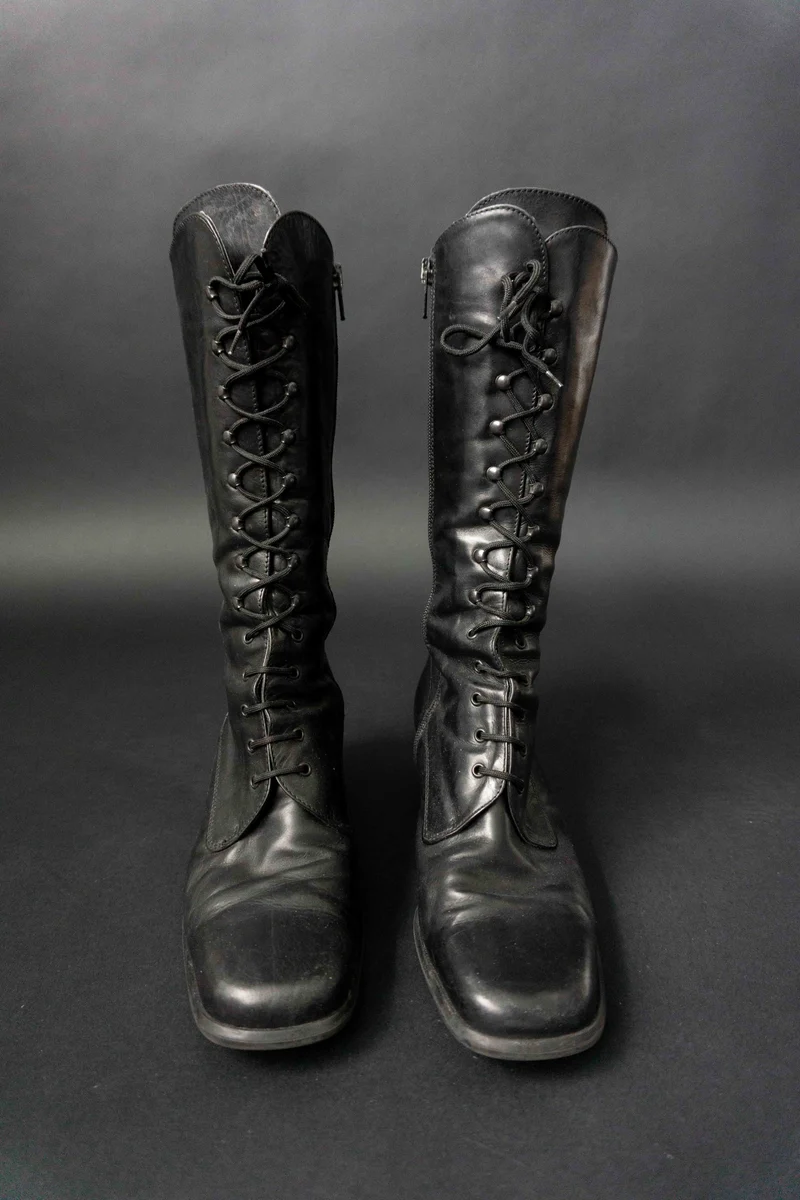 Vintage Hexenboots, Leder, 41