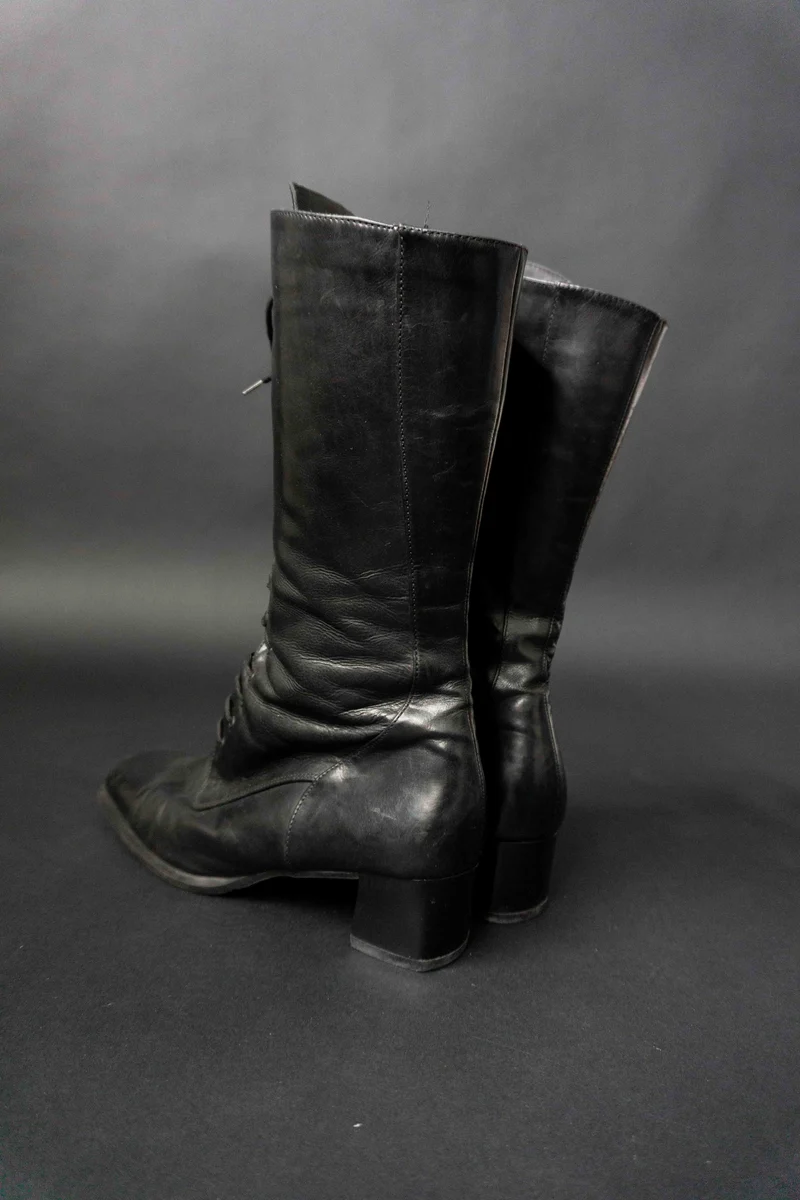 Vintage Hexenboots, Leder, 41