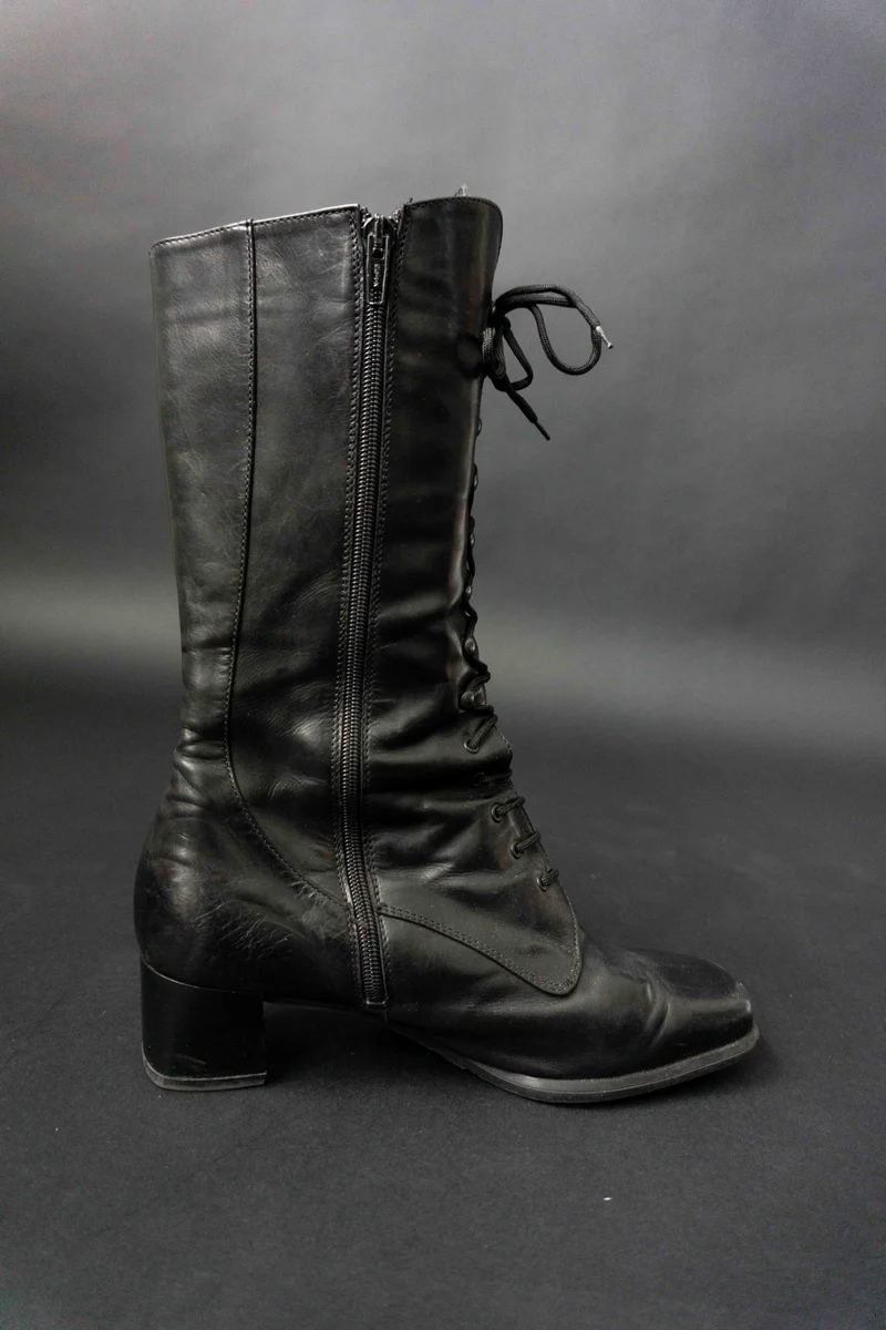 Vintage Hexenboots, Leder, 41