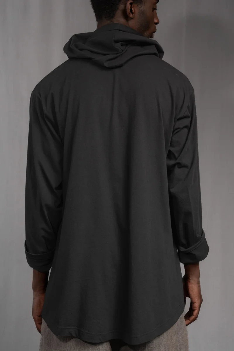eigensinnig wien | Breed | Schwarzes Designer Hooded Sweatshirt aus Baumwolle