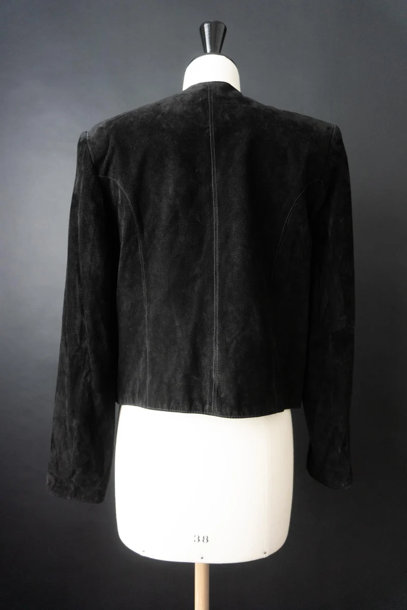 80s Deadstock Lederjacke, S–M