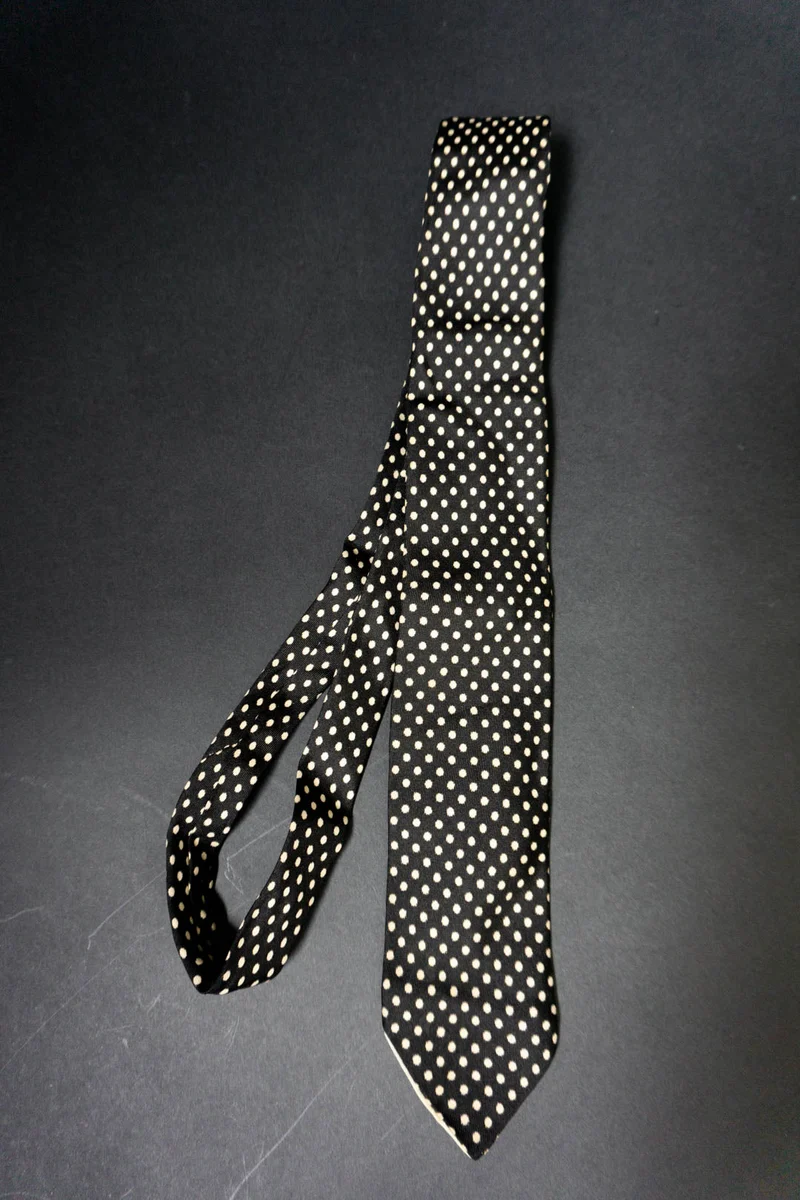 Vintage Krawatte Seide Polkadot