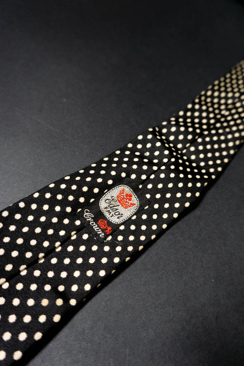 Vintage Krawatte Seide Polkadot