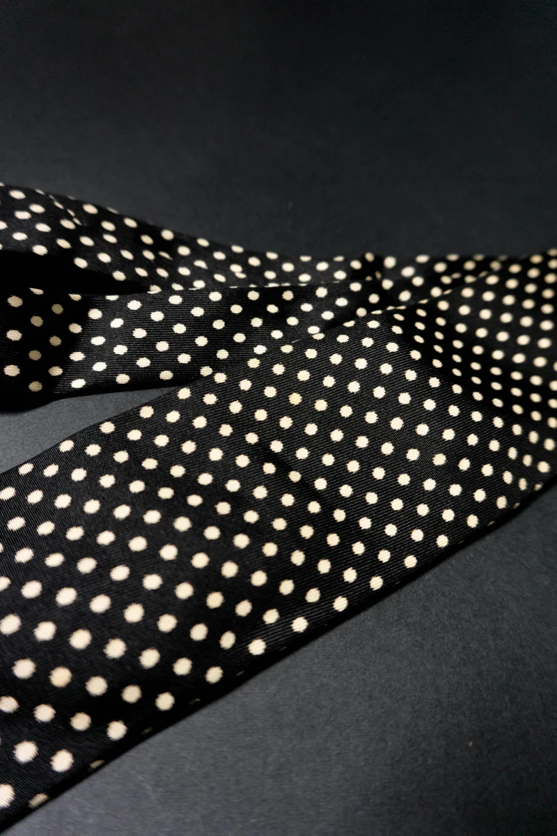 Vintage Krawatte Seide Polkadot