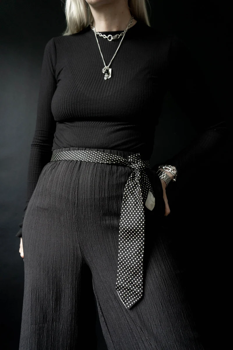 Vintage Krawatte Seide Polkadot