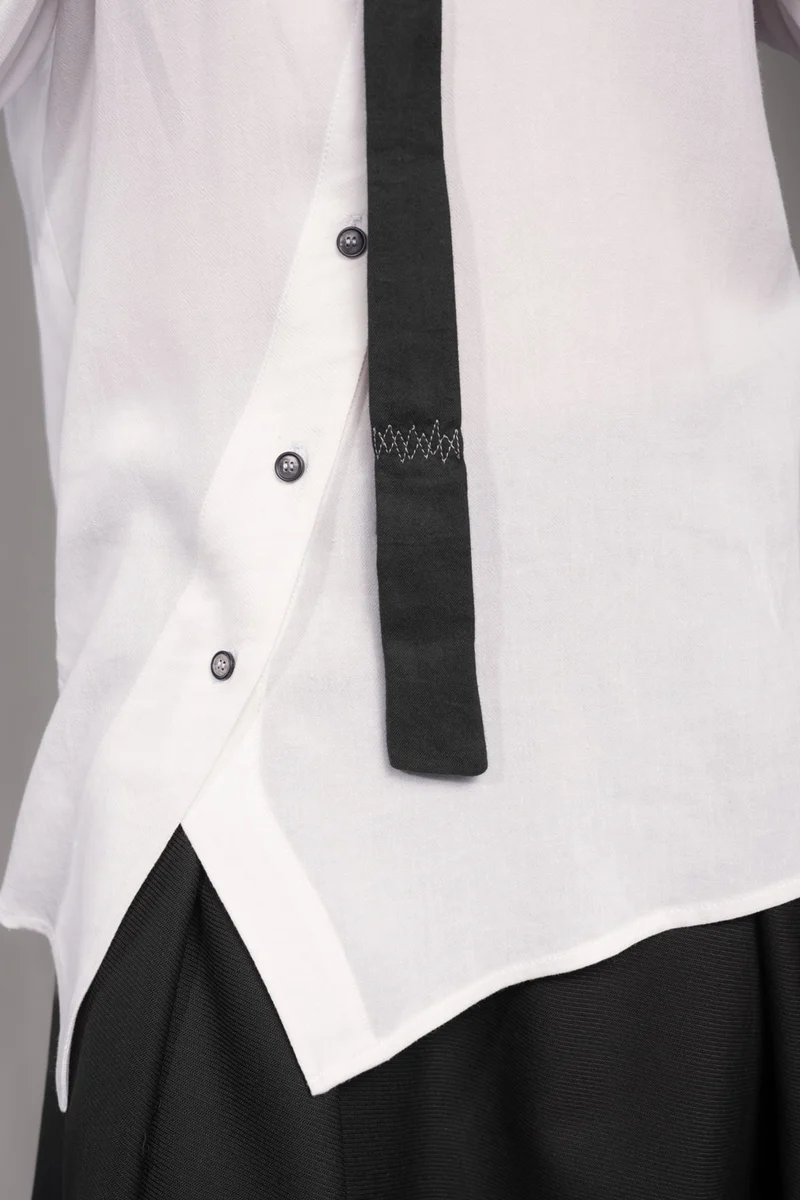 eigensinnig wien | Lilla | Schmale Designer-Krawatte aus reiner Baumwolle in Schwarz