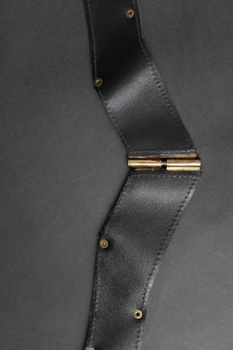 Vintage Ledergürtel mit Metalldetails, S–M