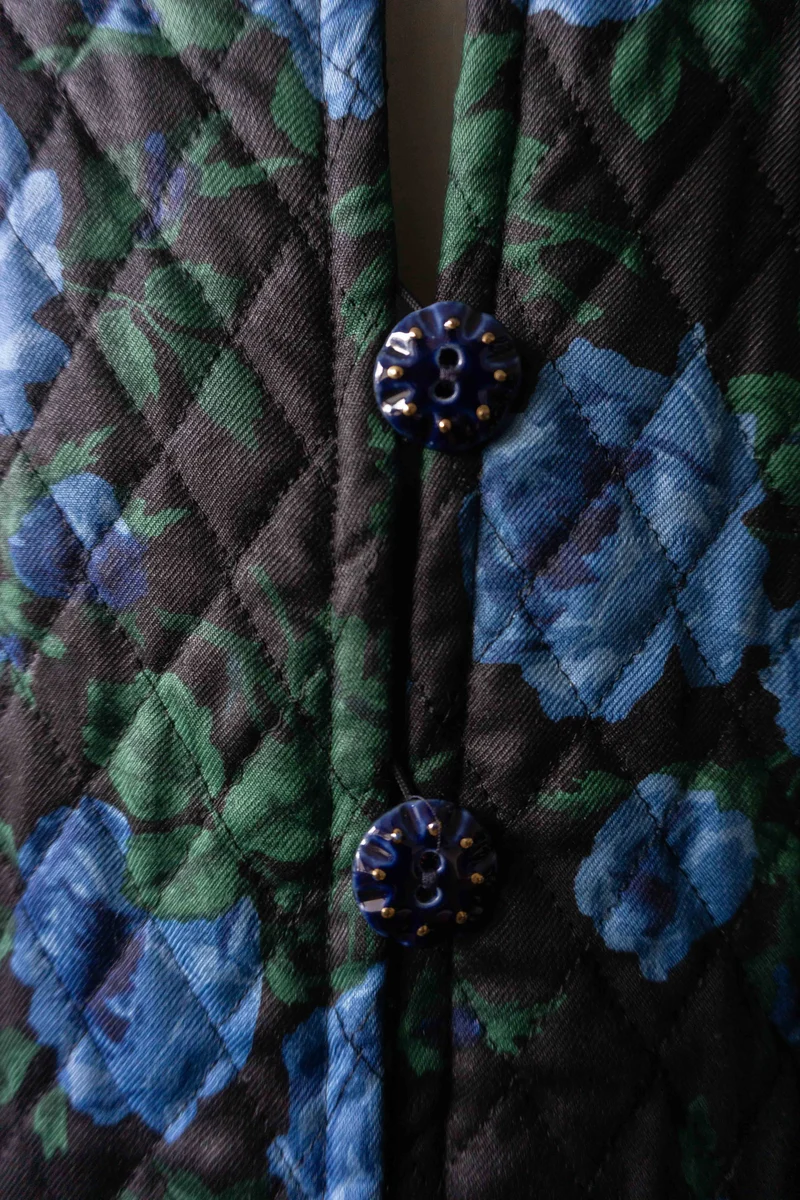 Vintage YSL Blazer, Blumenmuster, 80s