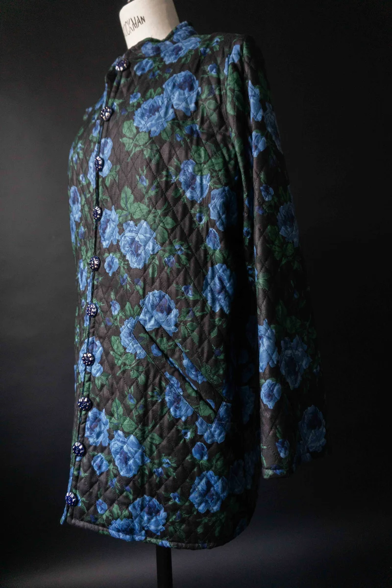 Vintage YSL Blazer, Blumenmuster, 80s
