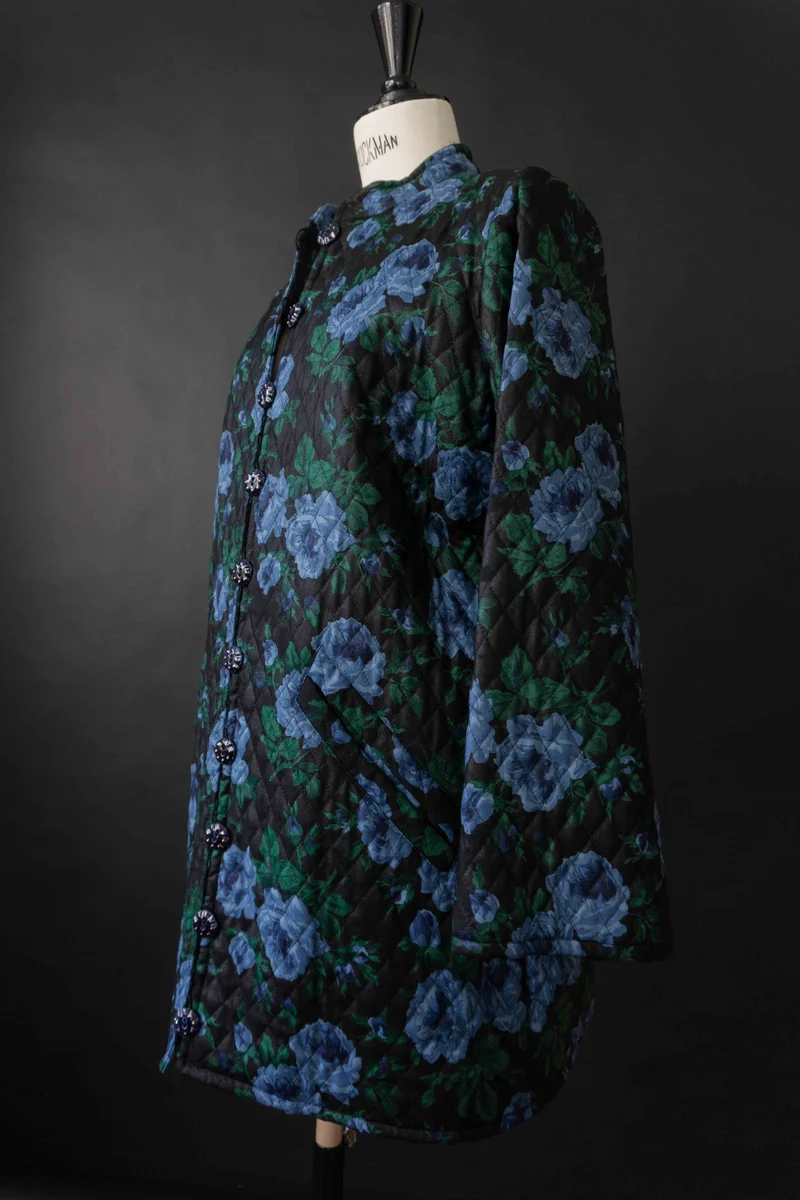 Vintage YSL Blazer, Blumenmuster, 80s