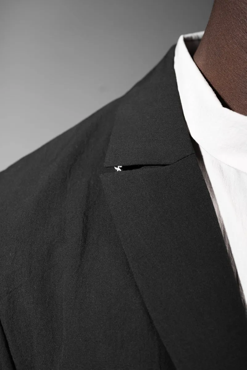 eigensinnig wien | ArgGro | Schwarzer Slim Fit Designer Herrenanzug aus japanischer Baumwolle