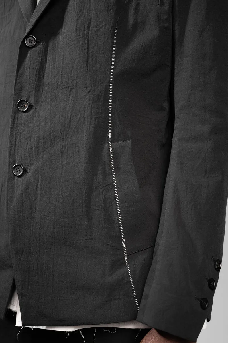 eigensinnig wien | Argo | Schwarzes Designer Herren-Sakko aus japanischer Baumwolle