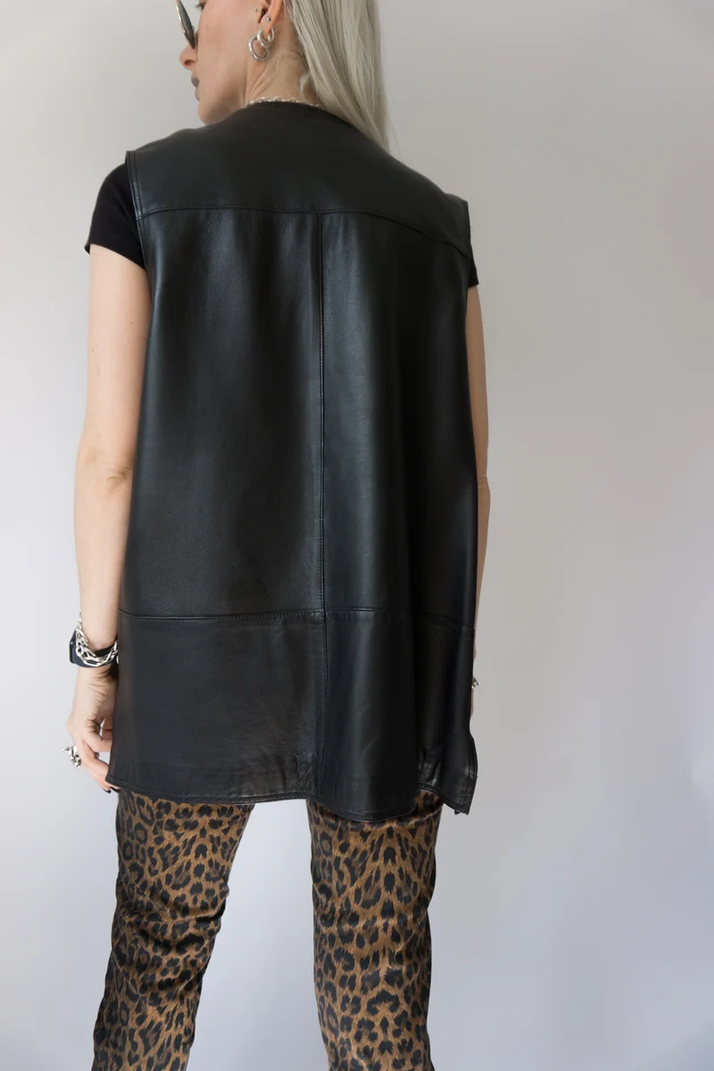 Lederweste XL