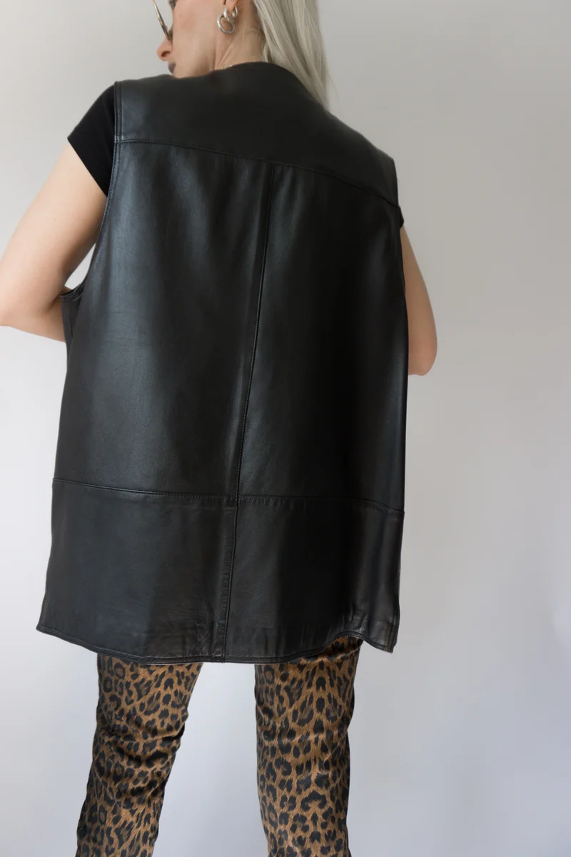 Lederweste XL