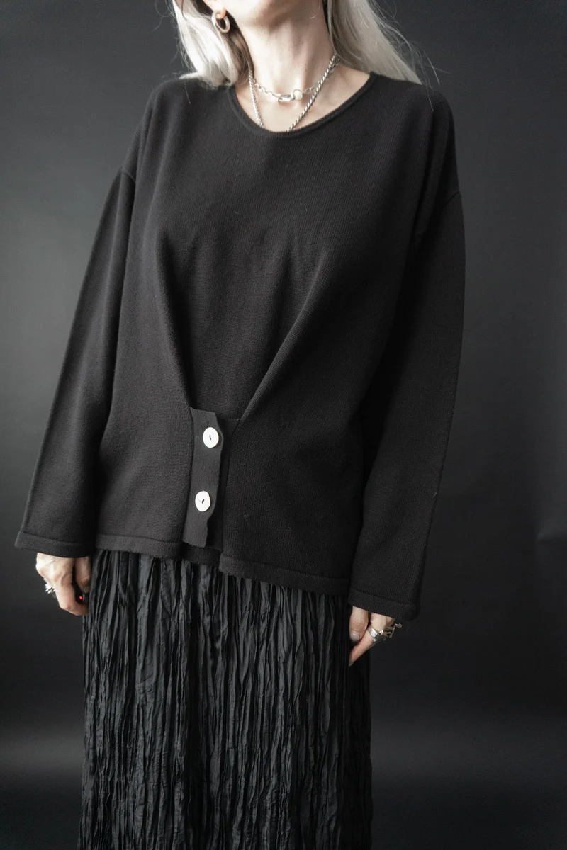Avantgarde Pullover, Schwarz, M–XL