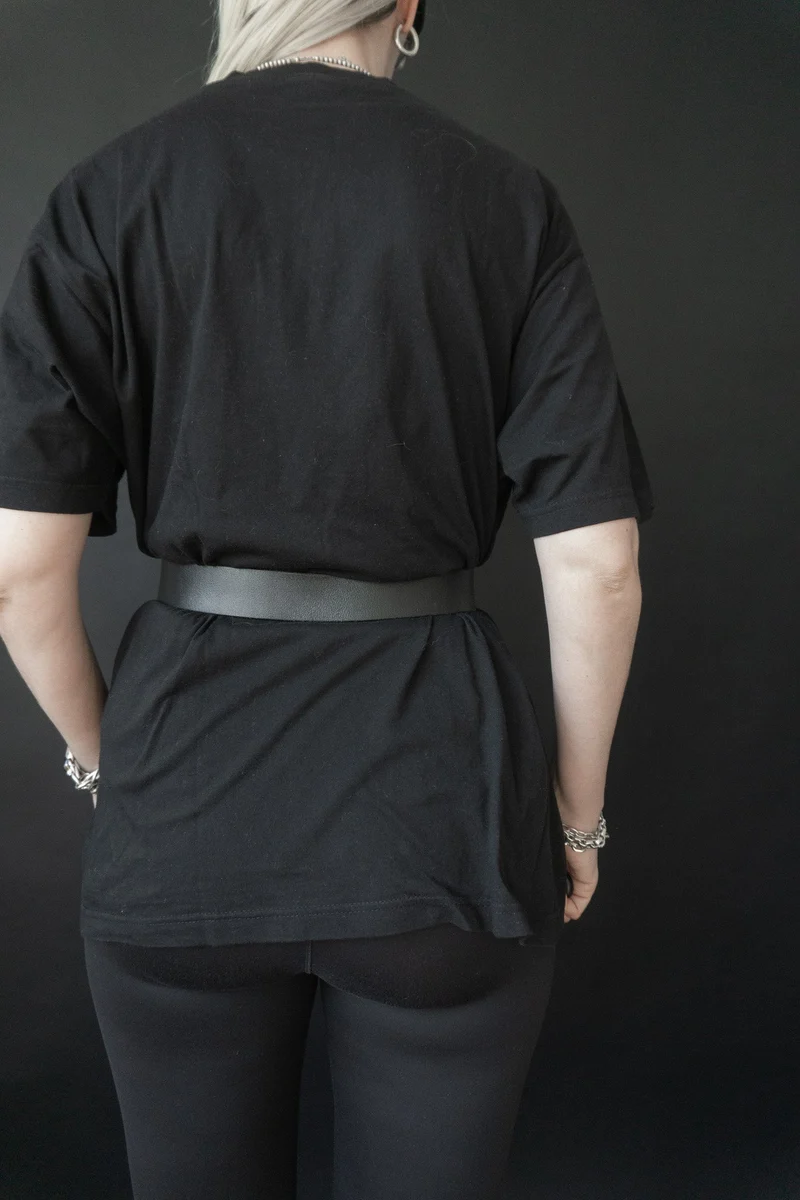 Gürtel Leder Schwarz, S–M