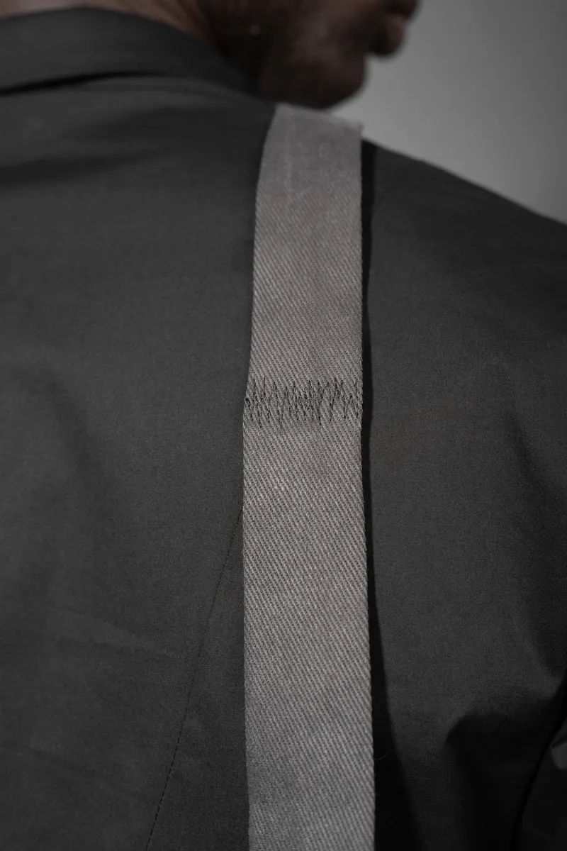 eigensinnig wien | Lilla | Schmale graue Jeans Krawatte in speziellem Design