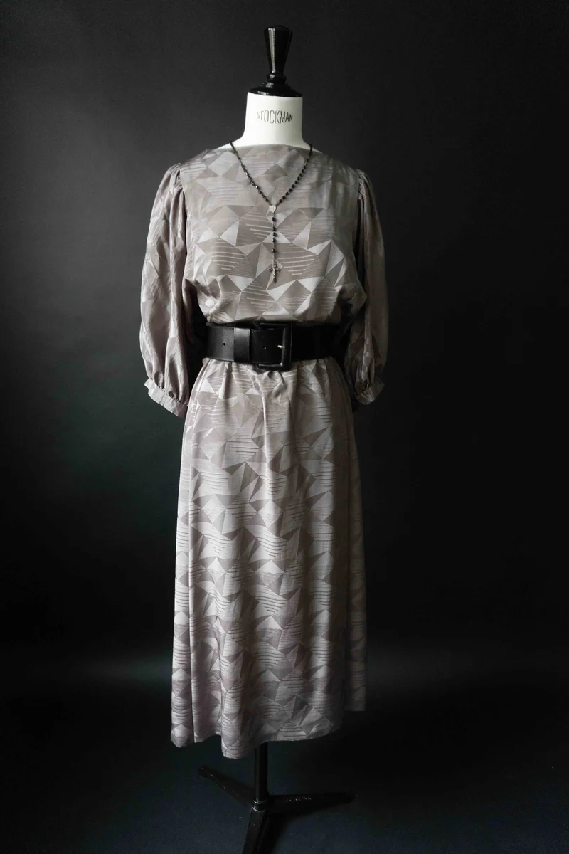 Vintage 80s Ledergürtel, Schwarz, S–M