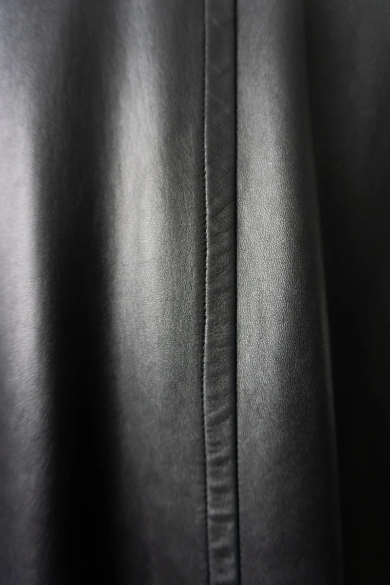 Vintage Yves Saint Laurent Lederblazer, Schwarz, S–M