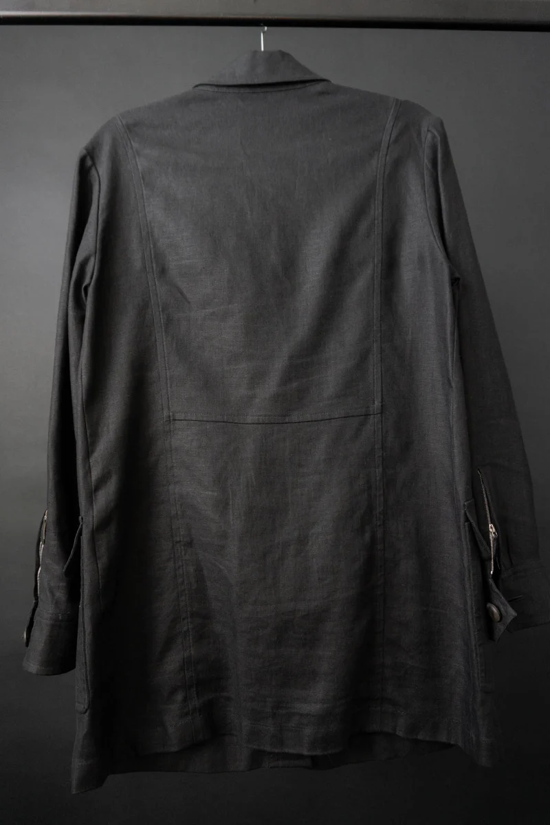 Vintage Hermes Hemd Leinen Schwarz