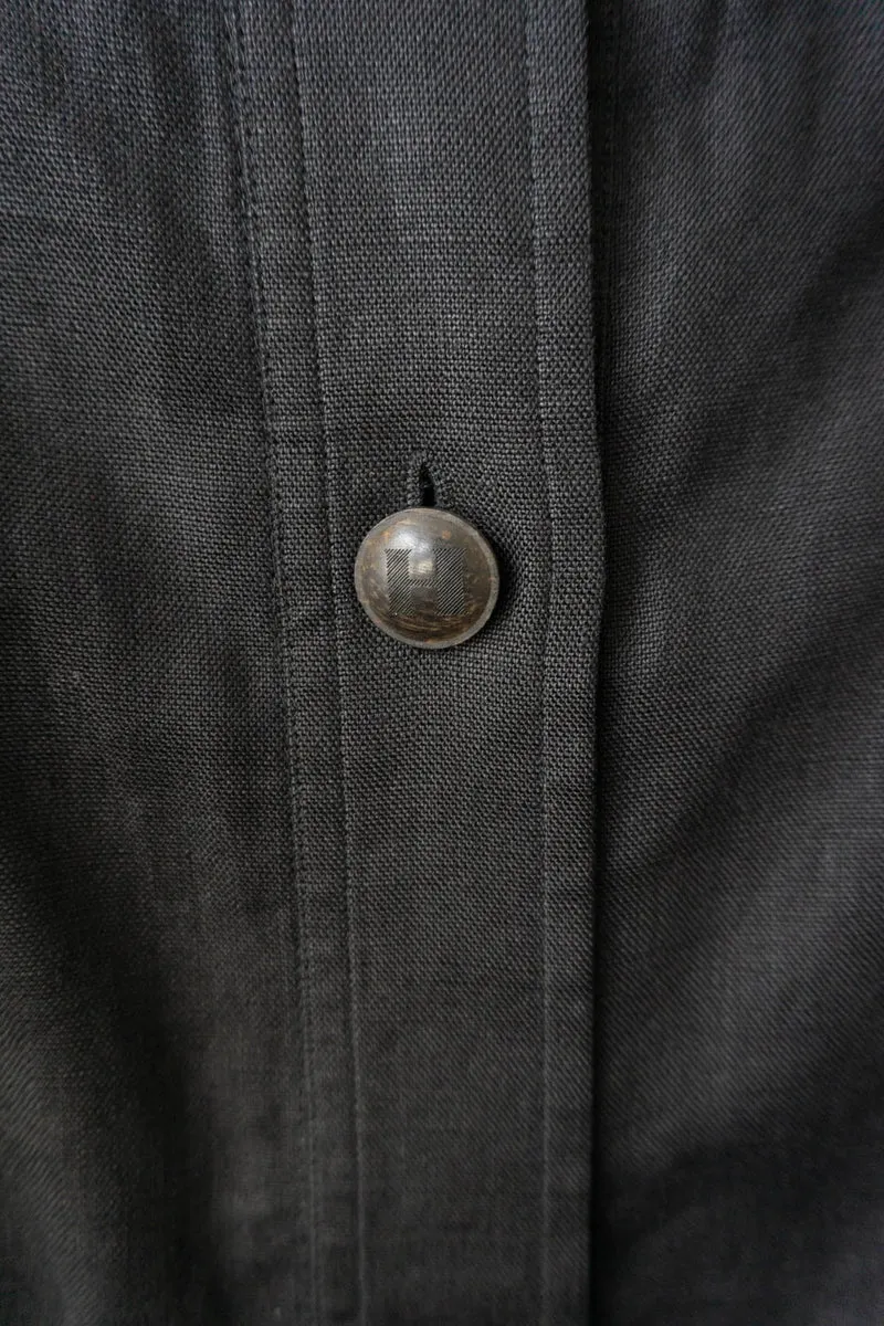 Vintage Hermes Hemd Leinen Schwarz
