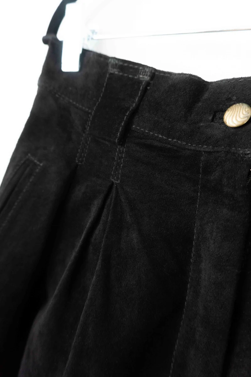 80s Ledershorts Schwarz XS–S