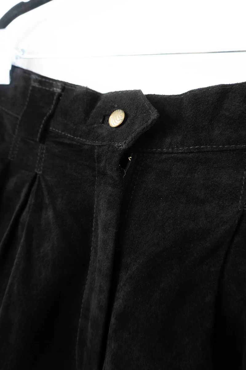 80s Ledershorts Schwarz XS–S